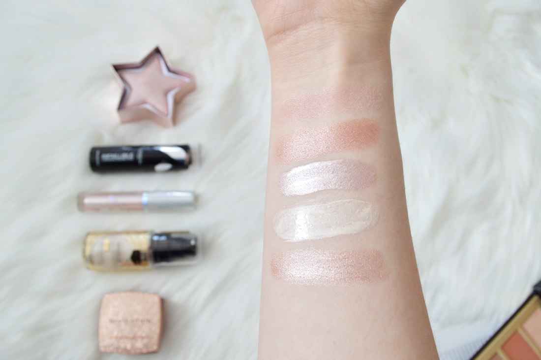 rozświetlacze swatche puderek.com.pl